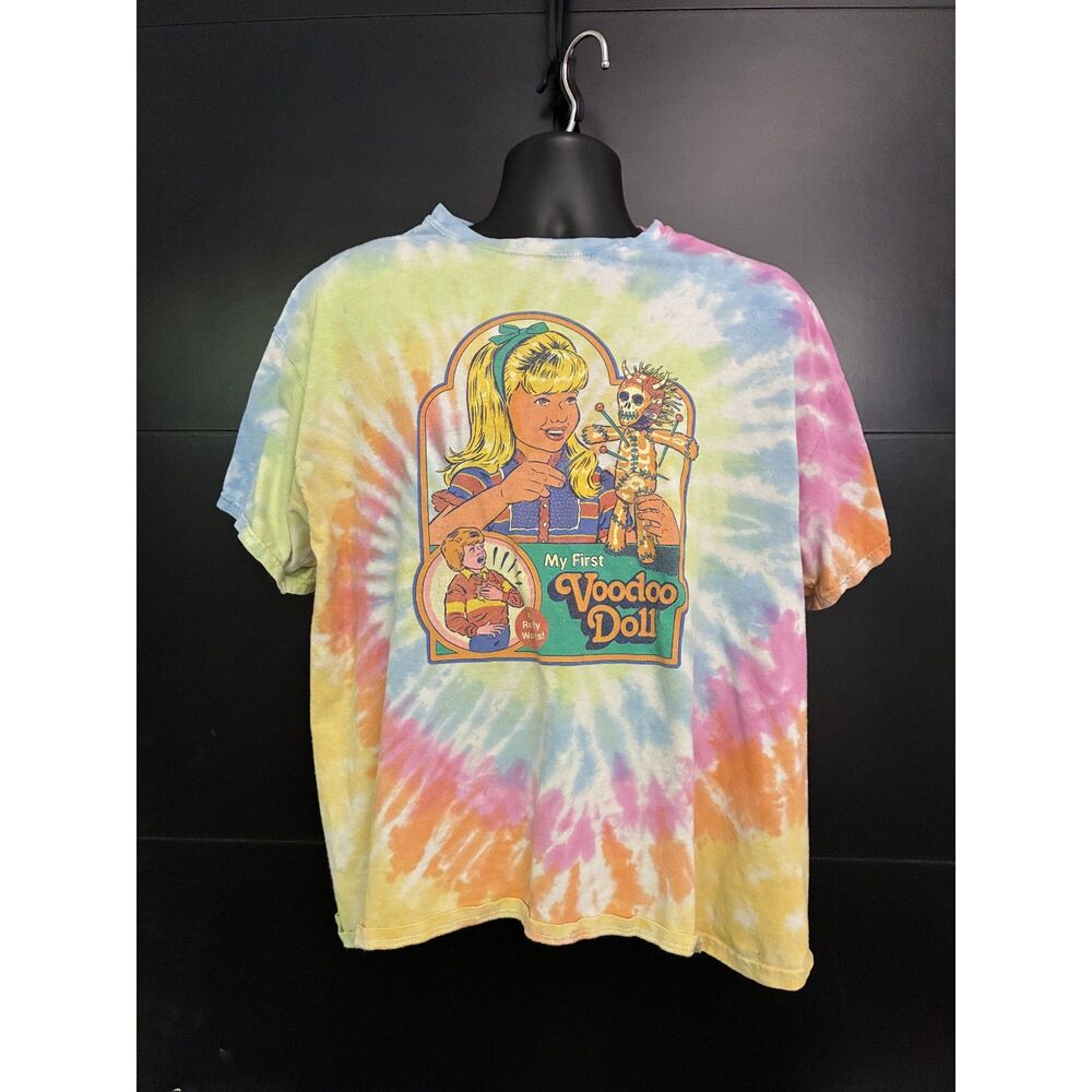 Steven Rhodes Pastel Tye-Dye "My First Voodoo Doll" T-shirt Xl